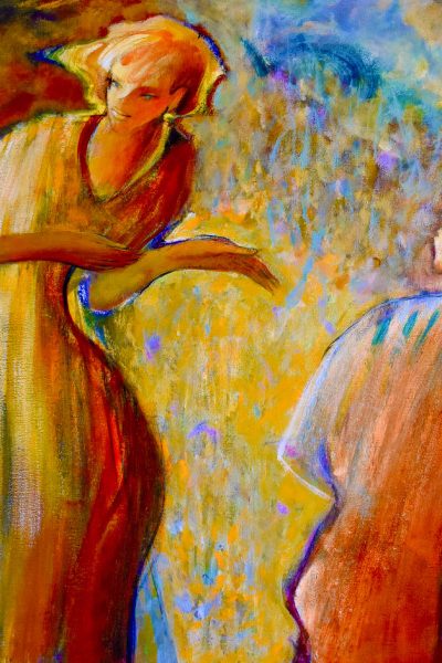 Jean Rougé · 90 x 90 cm · Huile sur toile